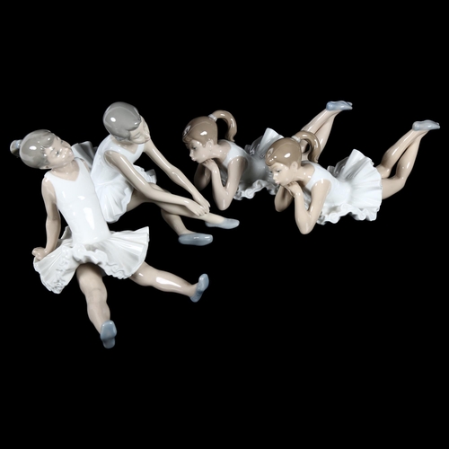 655 - A group of 4 NAO porcelain ballet dancers, tallest 15cm