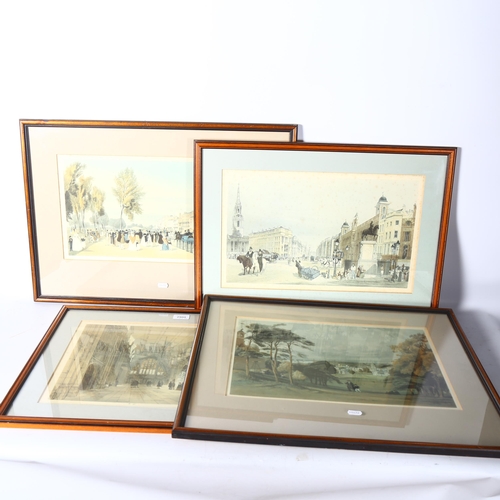 2900 - Thomas Shotter Boys, a group of 6 coloured prints, London and interior scenes, all framed