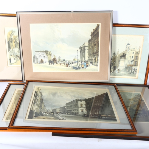 2900 - Thomas Shotter Boys, a group of 6 coloured prints, London and interior scenes, all framed