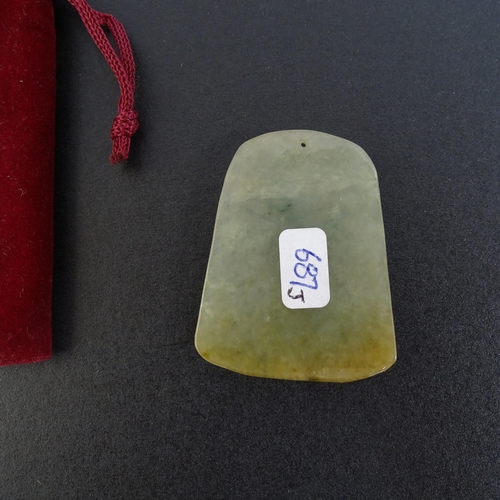 108 - 4 various Chinese carved jade pendants, all with carved and relief decoration, tallest 7cm