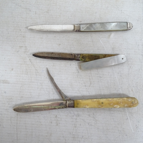 145 - A collection of Vintage and other penknives, including tortoiseshell etc