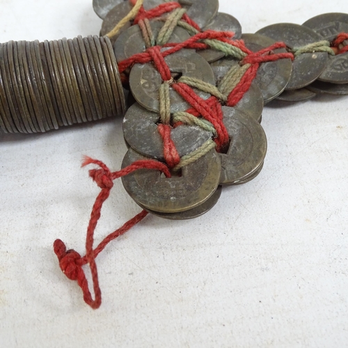 188 - A pair of Chinese coin swords, L46cm