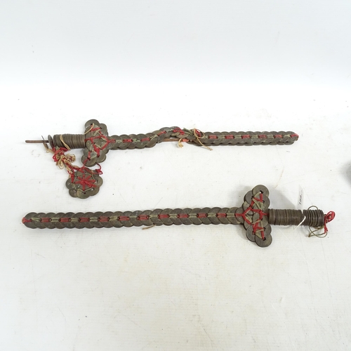 188 - A pair of Chinese coin swords, L46cm