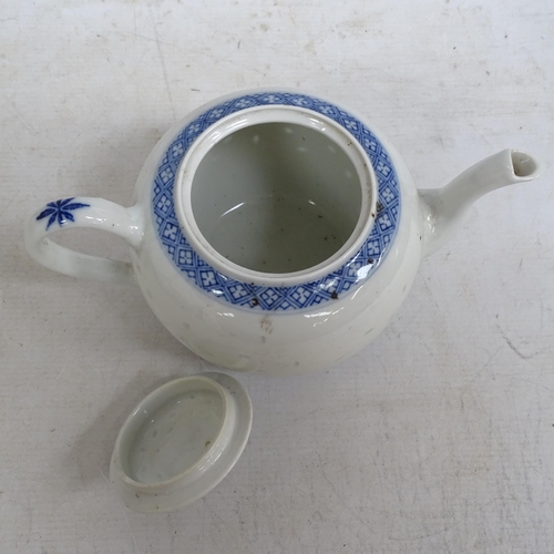 170 - A Chinese blue and white rice grain tea set