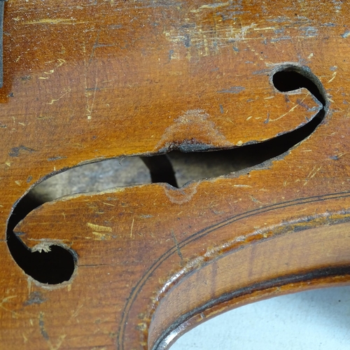 749 - NATCH HOPF - a Vintage German violin, no labels, but markings on the reverse body of the violin, vio... 