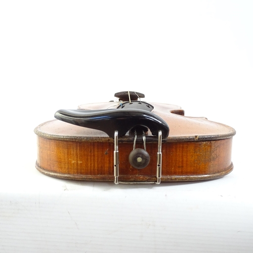 749 - NATCH HOPF - a Vintage German violin, no labels, but markings on the reverse body of the violin, vio... 