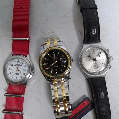 825 - A collection of modern wristwatches, to include Swatch, Timex and Seiko