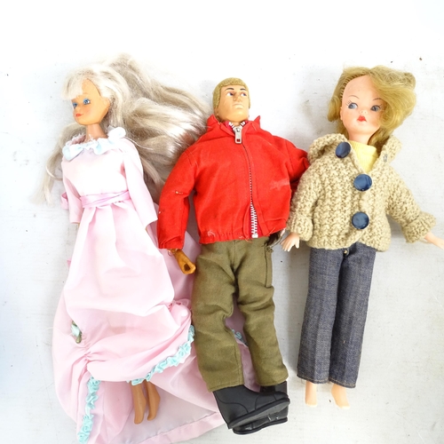 543 - A quantity of Vintage doll's and accessories, including Sindy and Action Man, a quantity of Vintage ... 