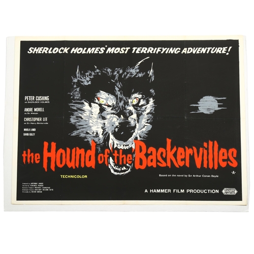 400 - The Hound of the Baskervilles (1959) British Quad film poster, Hammer Film Production based on the N... 