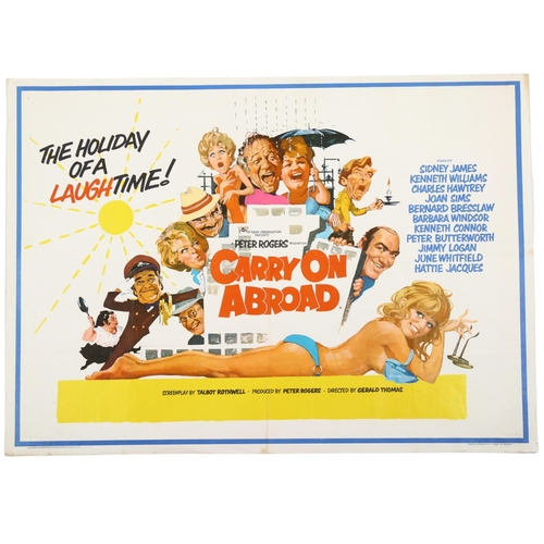 402 - Carry On Abroad, (1972), British Quad film poster, Peter Rogers production, 30 x 40 inches
