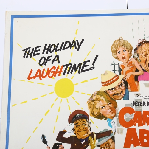 402 - Carry On Abroad, (1972), British Quad film poster, Peter Rogers production, 30 x 40 inches