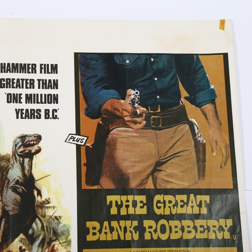 406 - When Dinosaurs Ruled the Earth / The Great Bank Robbery (1970) British Quad poster, Hammer Film Prod... 