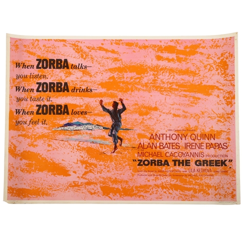 407 - Zorba The Greek (1964) British Quad film poster, 20th Century Fox,  30 x 40 inches