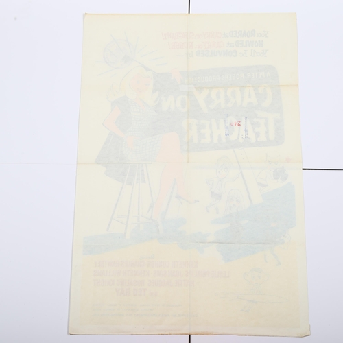 413 - Carry On Teacher (1959) British One Sheet film poster, Peter Rogers production, 27 x 40 inches