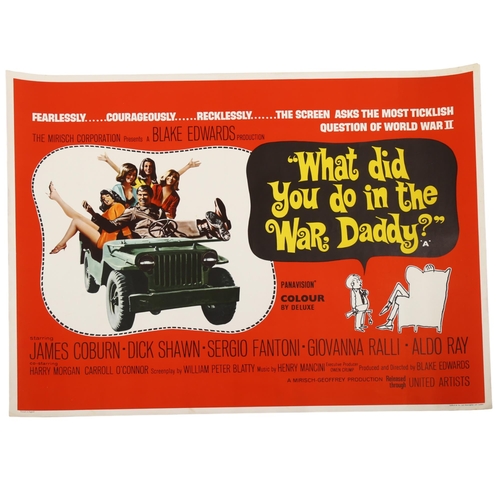 425 - 2 British Quad film posters, What Did You Do in the War Daddy (1966), and double-bill Suppose they G... 