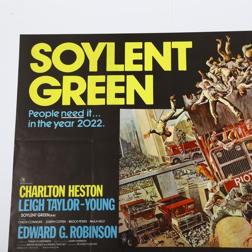 426 - Soylent Green (1973) British Quad film poster, John Solie artwork , 30 x 40 inches
