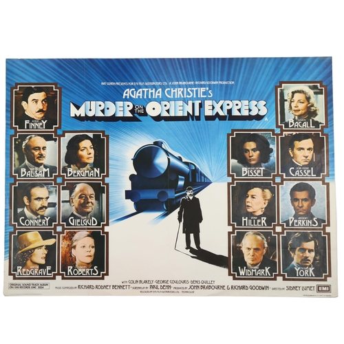 428 - Agatha Christie's Murder on the Orient Express, (1974), British Quad film poster, with all star cast... 