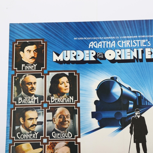 428 - Agatha Christie's Murder on the Orient Express, (1974), British Quad film poster, with all star cast... 