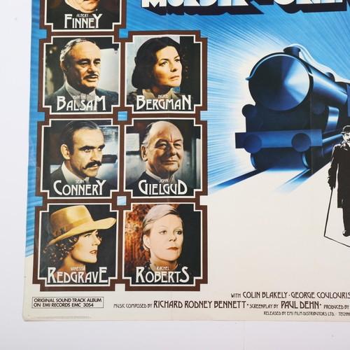 428 - Agatha Christie's Murder on the Orient Express, (1974), British Quad film poster, with all star cast... 