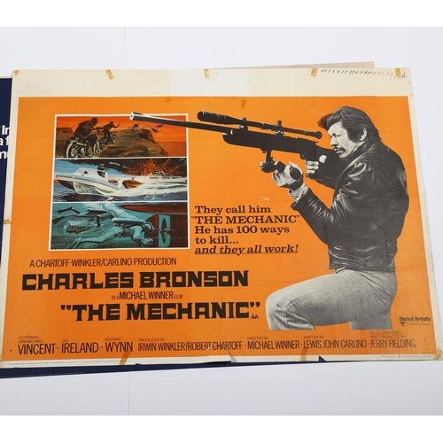 433 - 5 1970s' British Quad film posters, The Internecine Project x 2, The Mechanic x2 (Charles Bronson), ... 