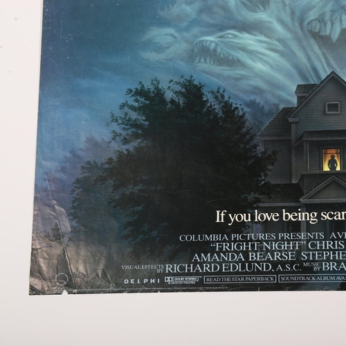 436 - Fright Night (1985), British Quad film poster, Columbia, 30 x 40 inches