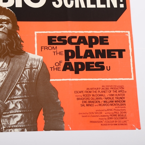 438 - UK Quad double-bill poster, The Planet Of The Apes / Escape From The Planet Of The Apes (c.1972-73) ... 