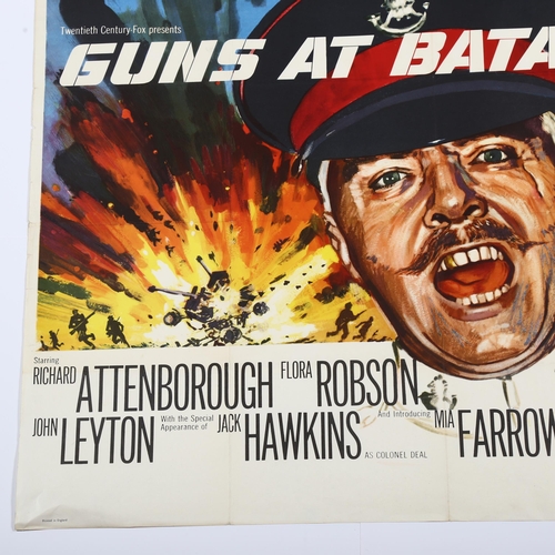 439 - Guns at Batasi (1964), British Quad film poster, 20th Century Fox, Tom Chantrell artwork, 30 x 40 in... 