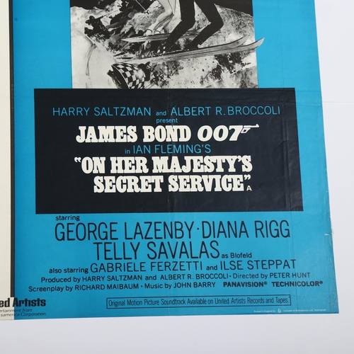 442 - James Bond -Live and Let Die / On Her Majesty's Secret Service - British Quad double bill 30