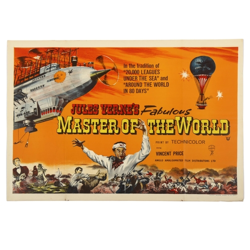 443 - Master of the World (1961) British Quad film poster, adapted from  Jules Verne novel, starring Vince... 