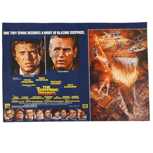 445 - The Towering Inferno (1974) British Quad film poster, 20th Century Fox, artwork by John Berkey, star... 