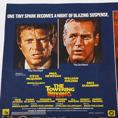 445 - The Towering Inferno (1974) British Quad film poster, 20th Century Fox, artwork by John Berkey, star... 