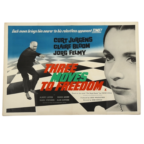 447 - 3 British Quad film posters, Three Moves to Freedom (1960), Don't Look Now (1973), The Wlaking Stick... 