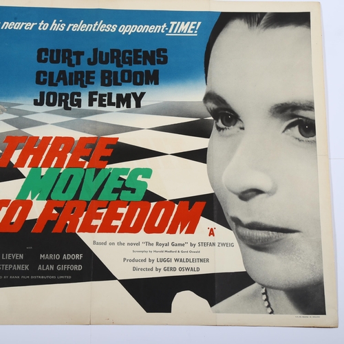 447 - 3 British Quad film posters, Three Moves to Freedom (1960), Don't Look Now (1973), The Wlaking Stick... 