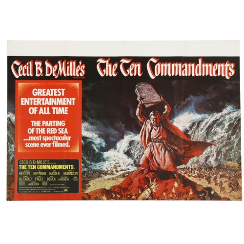 450 - The Ten Commandments (1972) re release, British Quad film poster, Cecil B. DeMilles, 30 X 40 inches