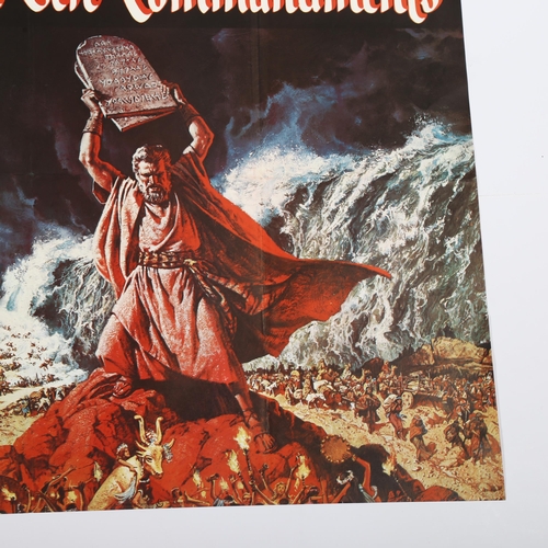 450 - The Ten Commandments (1972) re release, British Quad film poster, Cecil B. DeMilles, 30 X 40 inches