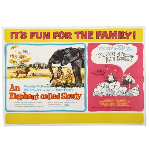 455 - 3 British Quad film posters, Swiss Family Robinson (1960), An Elephant called slowly/The Great St.Tr... 