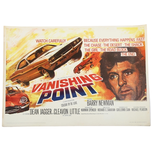 457 - Vanishing Point, (1971), 20th Century Fox, Artwork by Tom Chantrell, starring Barry Newman, 30 x 40 ... 