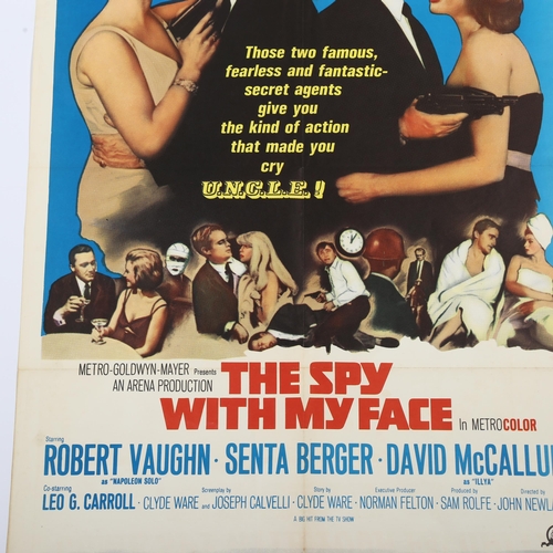 460 - The Spy With My Face, (1965) Man from U.N.C.L.E., U.S. One Sheet film poster, MGM, 27 x 41 inches