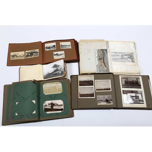 36 - Military RAF WWI Interest. Five photographic scrapbooks of First World War aircraft. Photographs, po... 