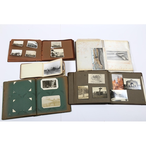 36 - Military RAF WWI Interest. Five photographic scrapbooks of First World War aircraft. Photographs, po... 