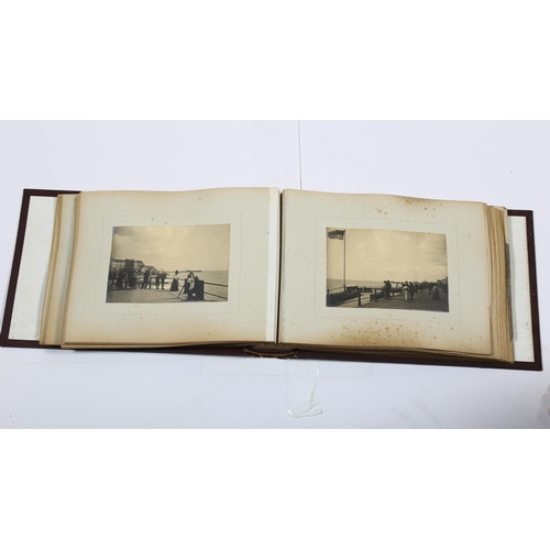 50 - A Victorian Photo Album of Local Sussex Interest. Paper (non glossy) prints of Hastings seafront, Ha... 