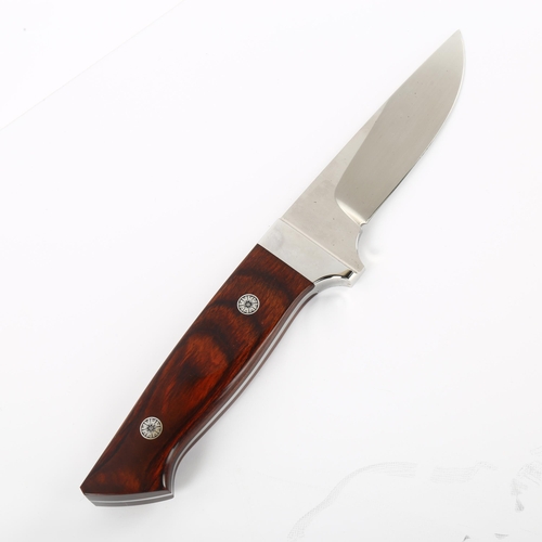 8 - An Asprey semi-integral knife probably by Hill Knives, in leather sheath and original box, Asprey et... 