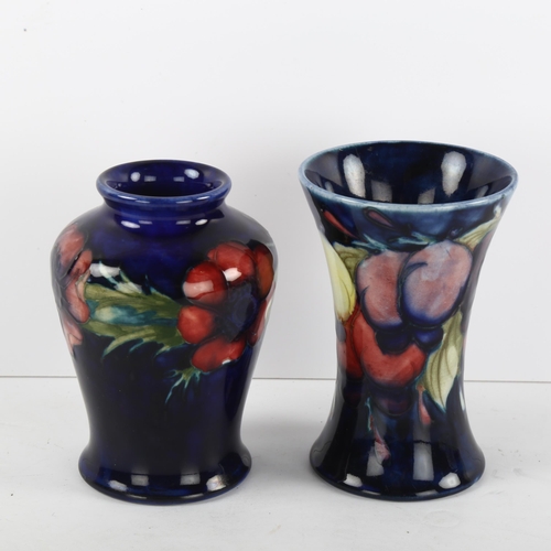 108 - 2 small Moorcroft pottery vases, height 9cm (2)