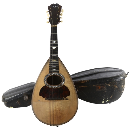 139 - Musical Instruments - A  late 19th century Neapolitan bowl back mandolin labelled Vinaccia, Rua Cata... 