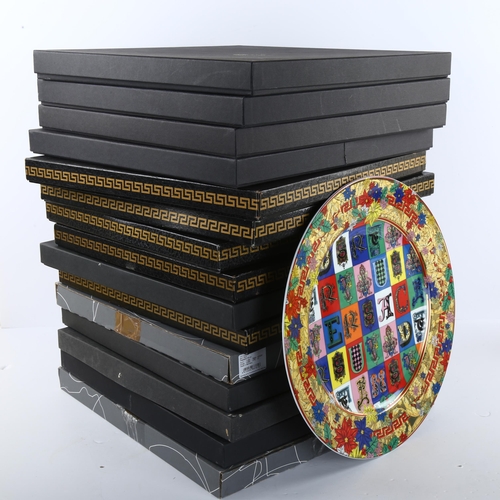 72 - A collection of 21 Versace designed limited edition Christmas wall plates for Rosenthal Studio-Line,... 