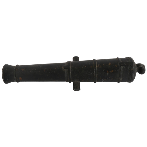 85 - A cast-iron garden cannon, length 40cm