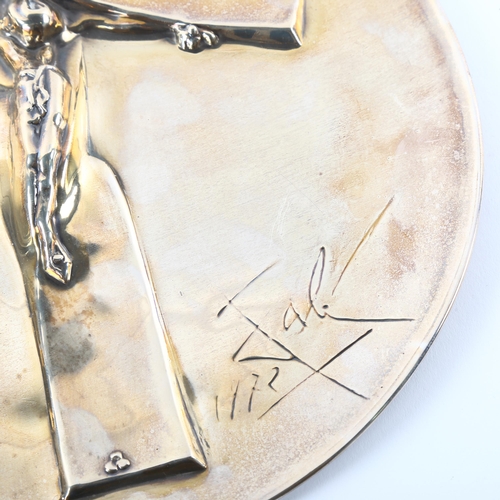 162 - Salvador Dali, a sterling silver plate, depicting the 