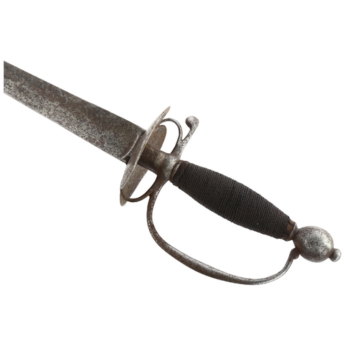 170 - A late 18th century short sword with triangular tapered blade, length 98cm