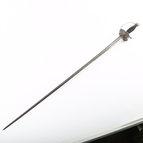 170 - A late 18th century short sword with triangular tapered blade, length 98cm