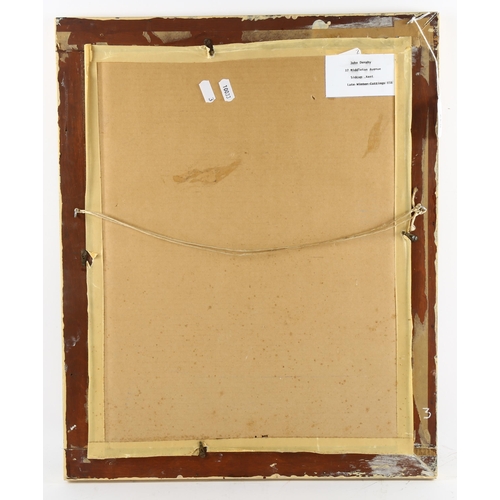532 - John Denahy, late winter cuttings, oil on board, artist's label verso, 44cm x 34cm, framed